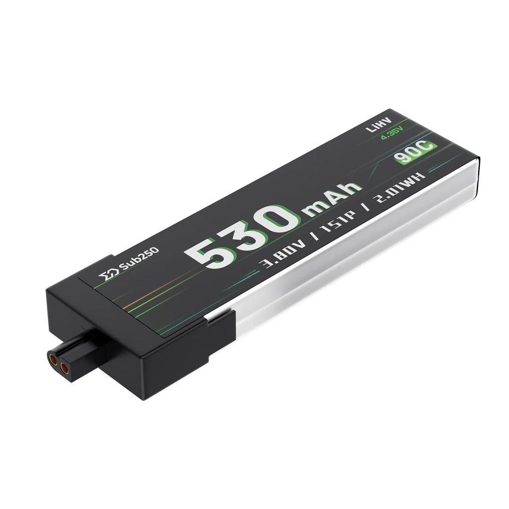 Sub250 1S 530mAh 90C Battery A30 for whoopfly16 Nanofly20 (6 pack)