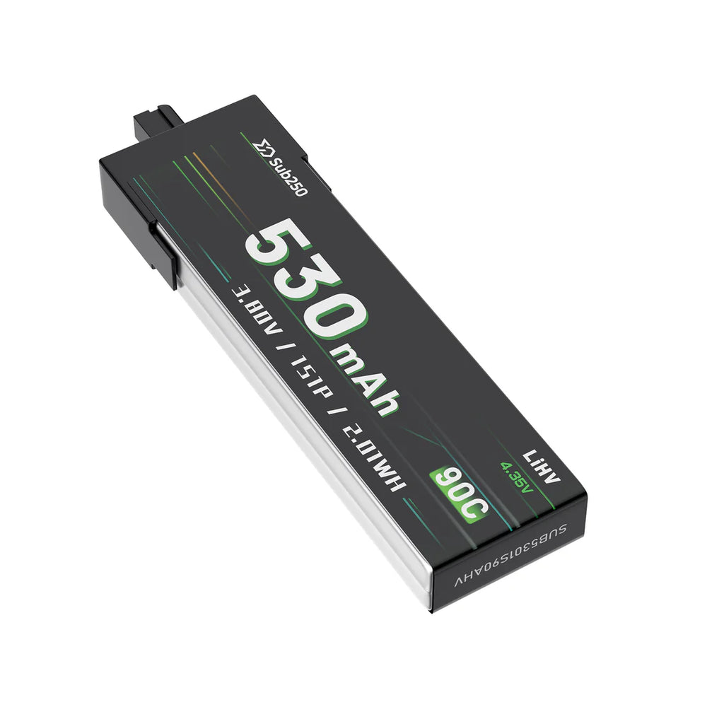 Sub250 1S 530mAh 90C Battery A30 for whoopfly16 Nanofly20 (6 pack)
