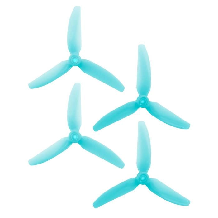 HQProp DP 5x4.3x3 PC V1S Light Blue Propeller - 3 Blade (2CW+2CCWBag)